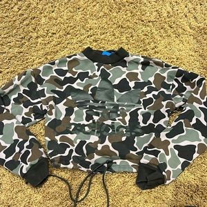 Adidas cropped drawstring sweatshirt